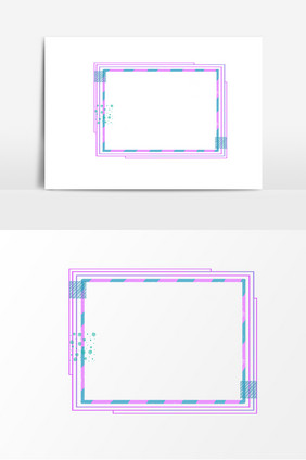 现代风条纹方形相框边框