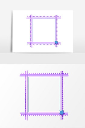 星星圈圈线条边框相框