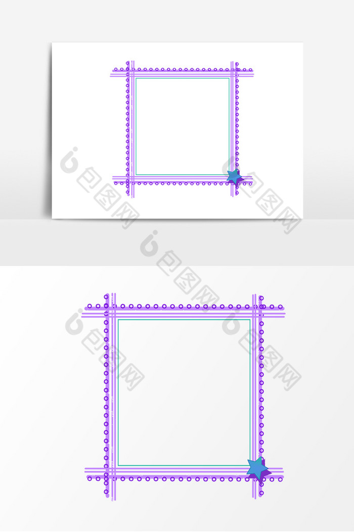 星星圈圈线条边框相框图片图片