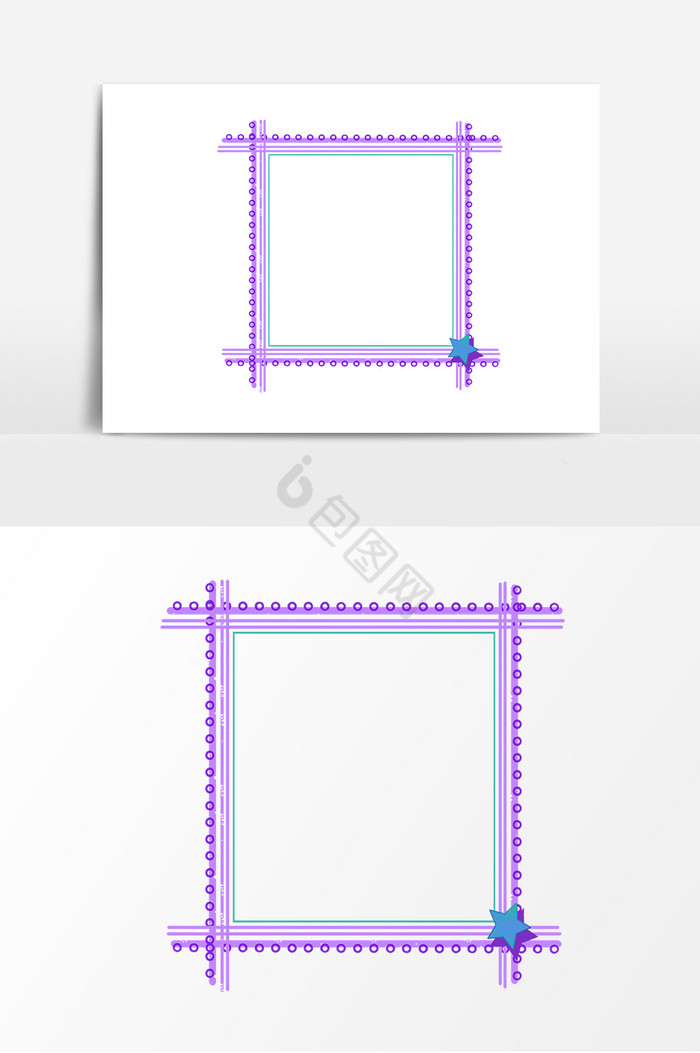 星星圈圈线条边框相框图片