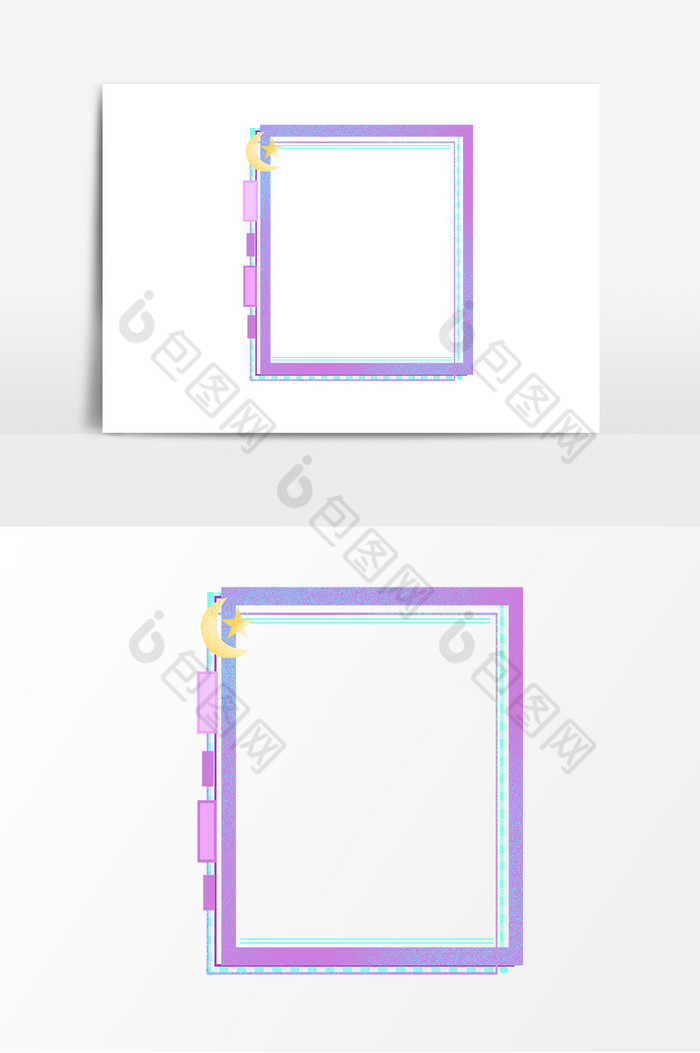 星星月亮几何形相框边框图片图片