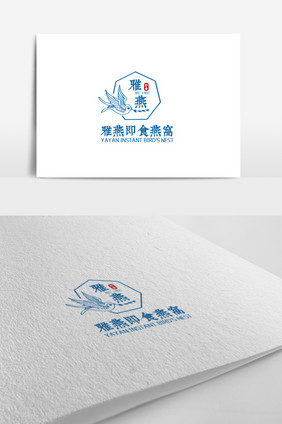 插画风格燕窝主题logo设计