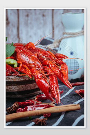 高清美食清蒸小龙虾摄影图图片