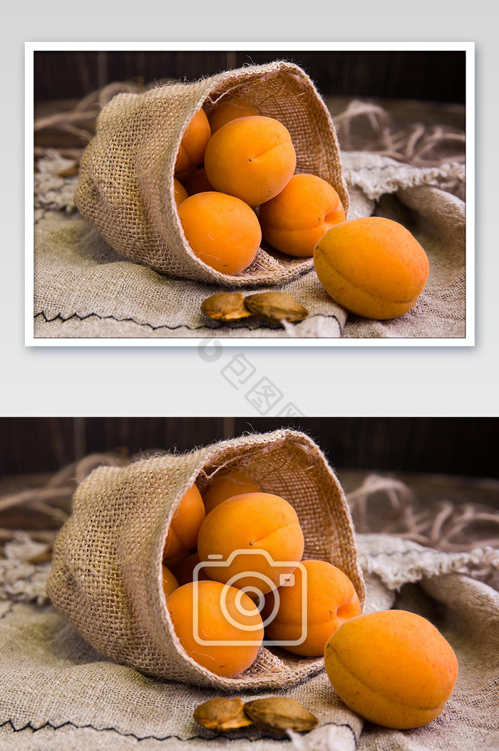 甜杏复古风拍摄横版水果图片