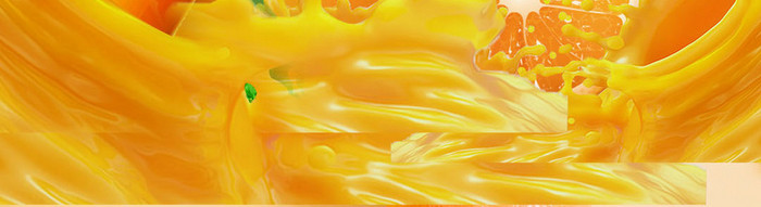 黄色橙子橙汁新鲜水果美食促销gif海报