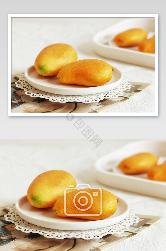 夏季水果芒果亮调摄影图图片