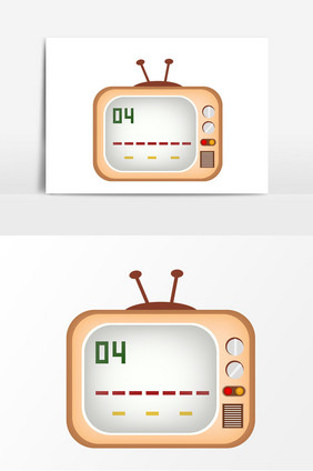 卡通电视玩游戏矢量元素