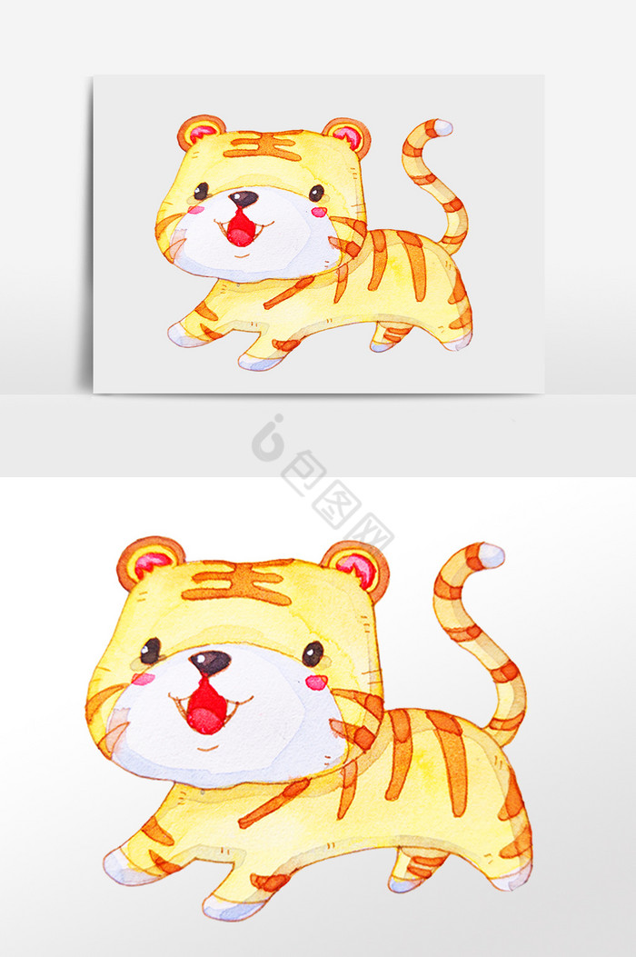 老虎卡通可爱图片-老虎卡通可爱素材免费下载-包图网