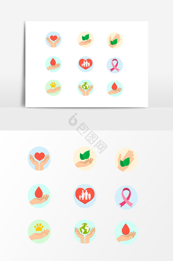 公益图标-公益图标设计图片-包图网