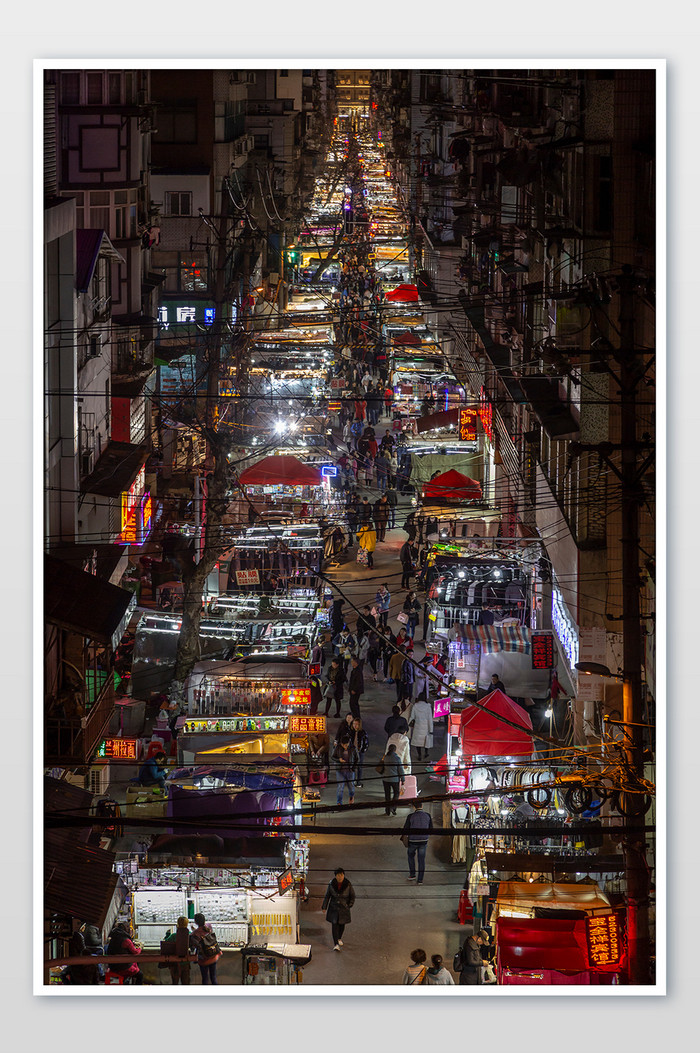 武汉宝城路夜市一条街摄影图片图片
