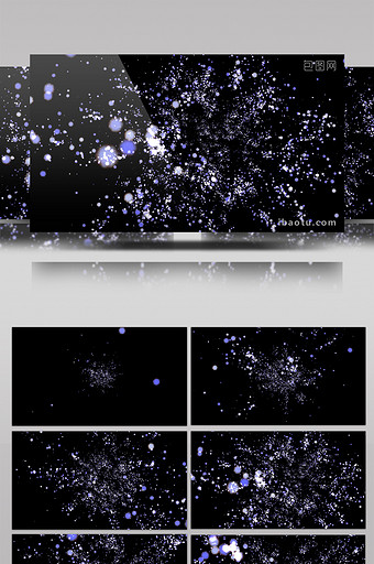 紫色色调粒子穿越星空大气舞台演示背景视频图片