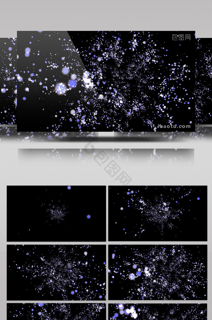 紫色色调粒子穿越星空大气舞台演示背景视频