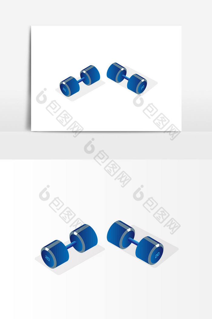 25D质感健身房哑铃图片图片