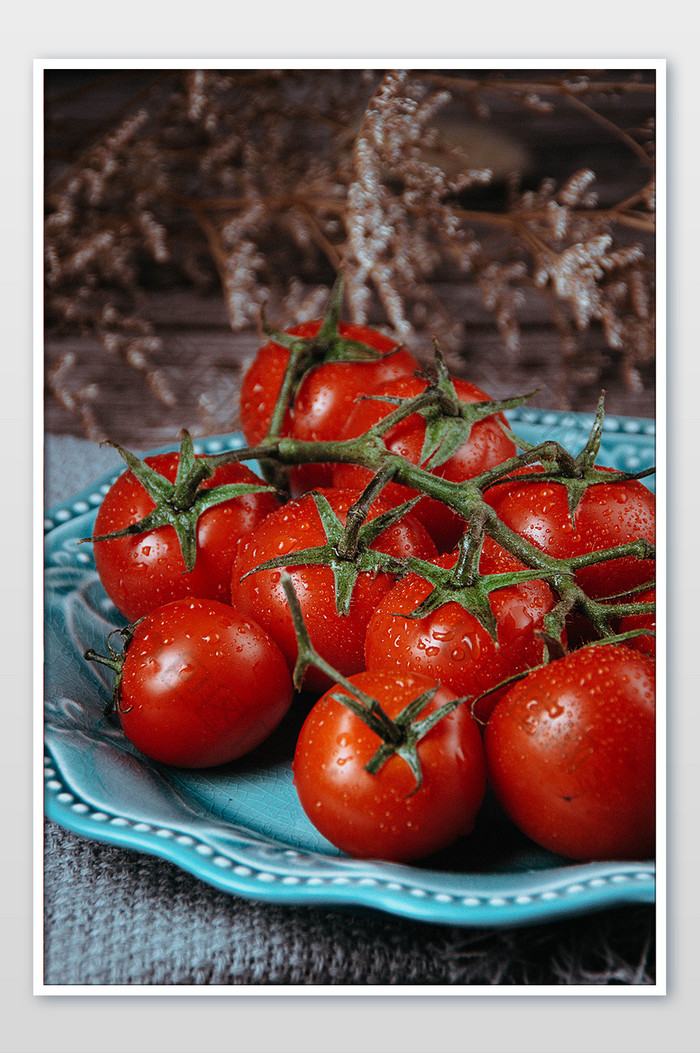 光鲜亮丽的西红柿摄影图片