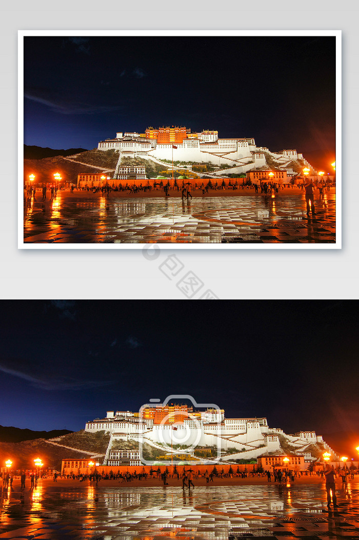 西藏布达拉宫夜景图片图片
