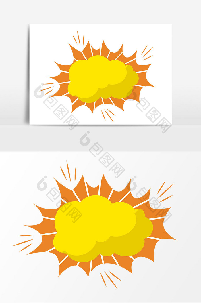 黄色爆炸矢量元素