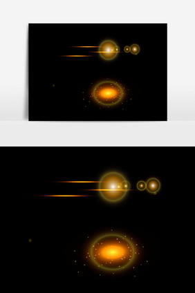 卡通光效光晕矢量元素