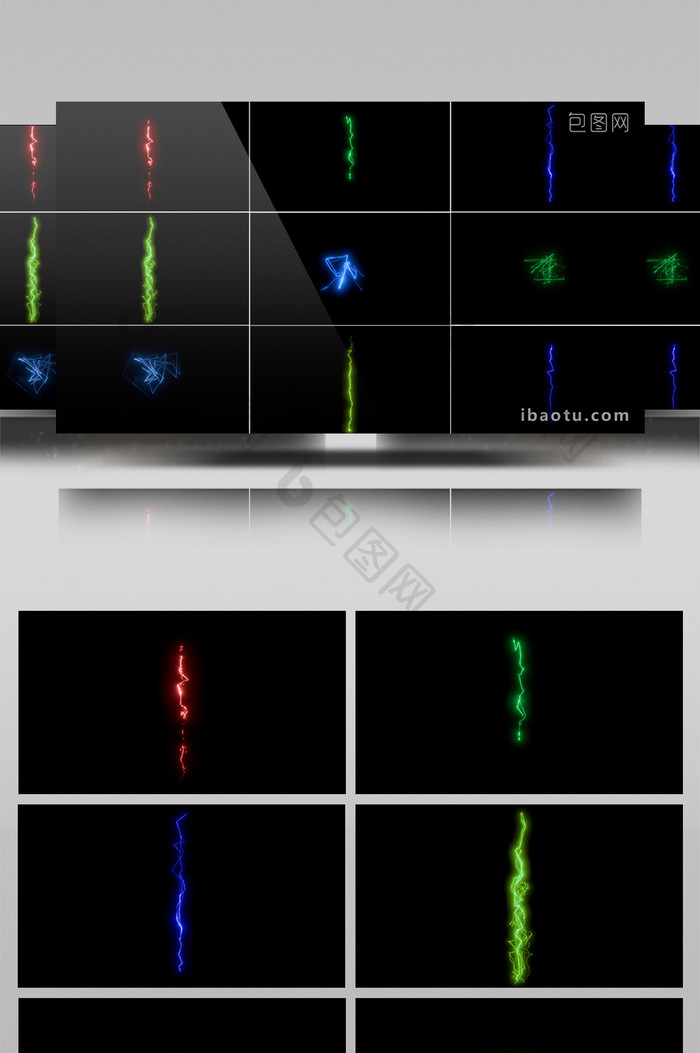 16组电流特效视频素材