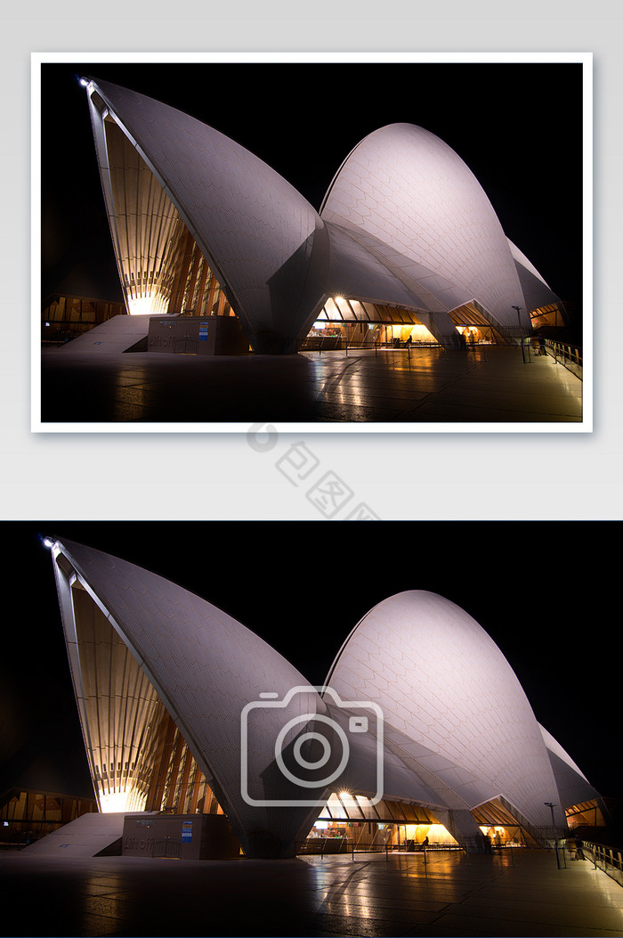 高清悉尼歌剧院近景夜景城市建筑摄影图片