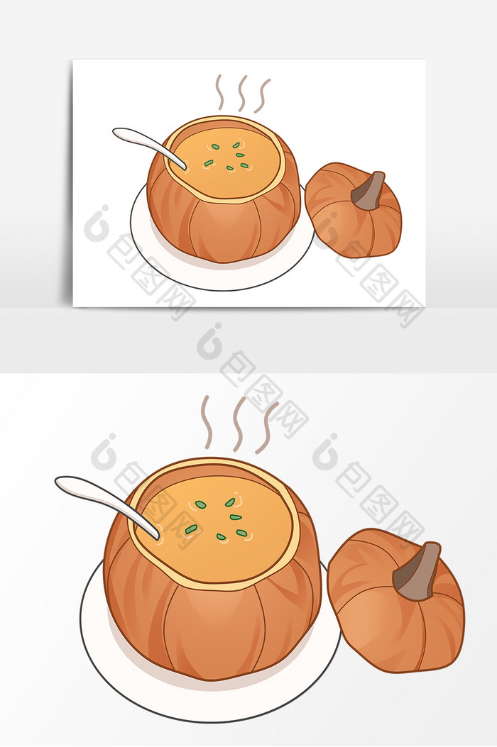 蔬菜南瓜手绘形象元素