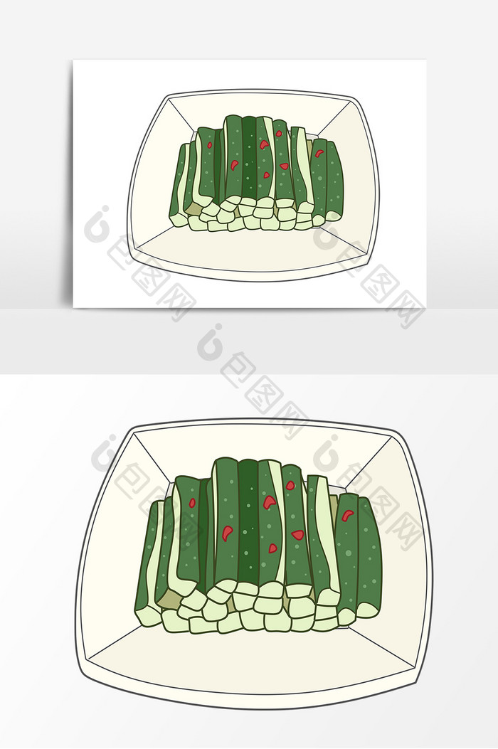 蔬菜黄瓜手绘卡通元素形象