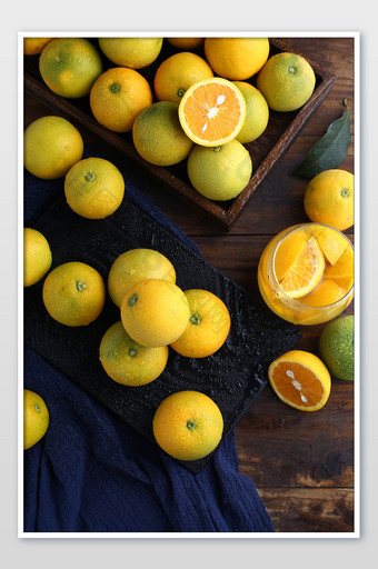 当季新鲜水果夏橙摄影高清图片