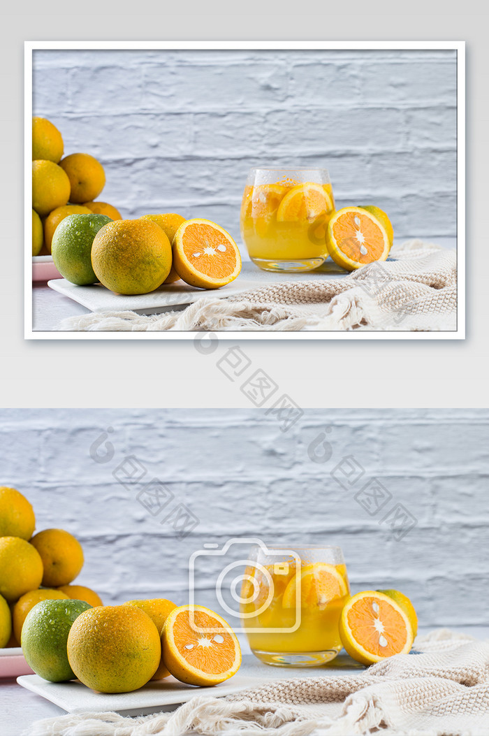 新鲜水果夏橙高清美食摄影图