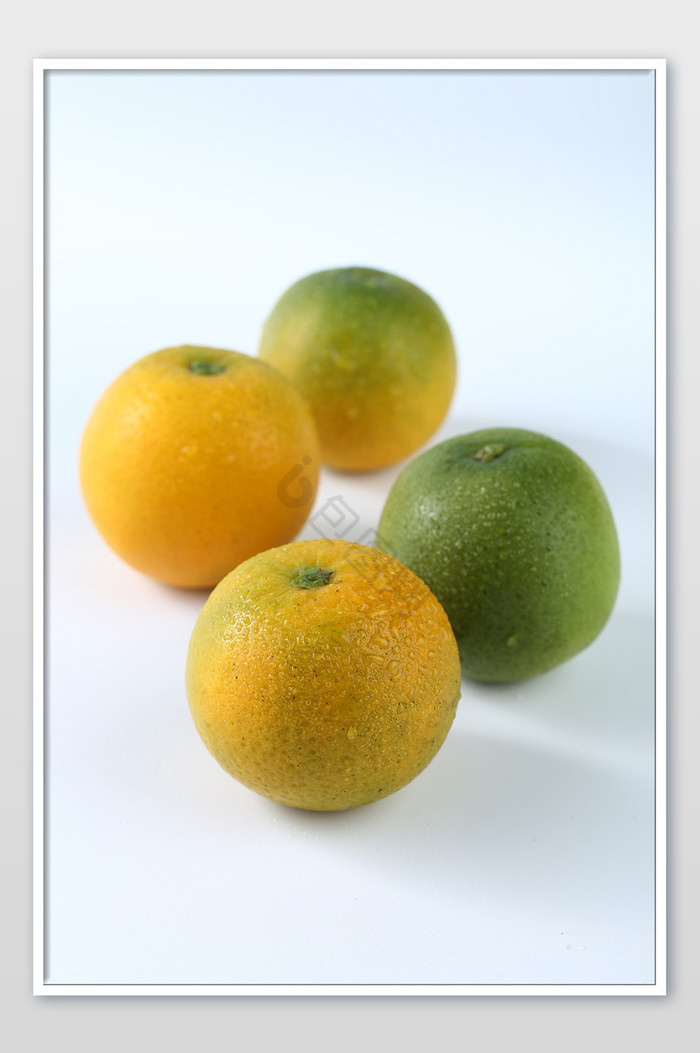 新鲜水果美食夏橙白色背景摄影图片