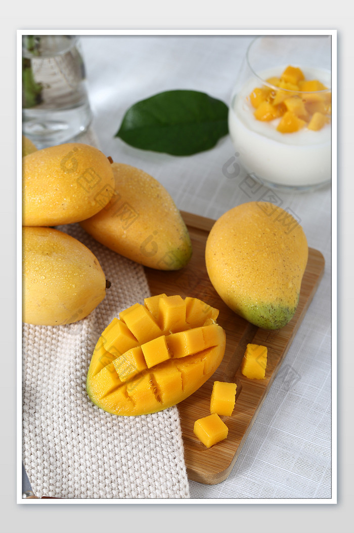 新鲜水果美食芒果摄影图图片图片