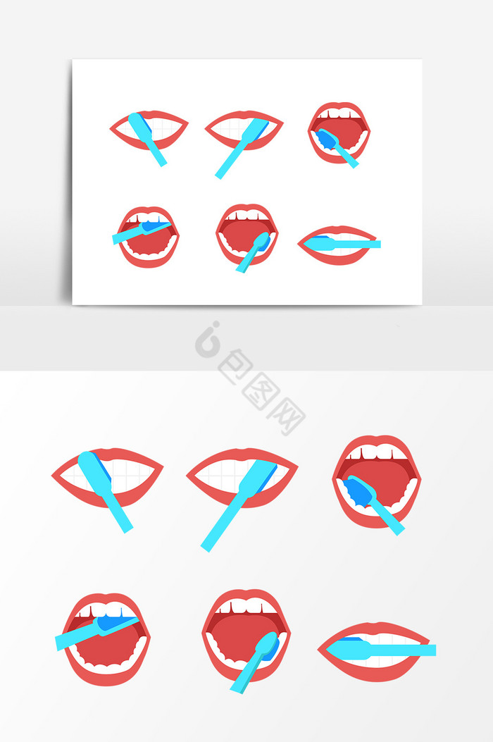 牙齿牙刷刷牙图片