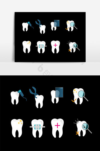 牙齿检查设计素材图片