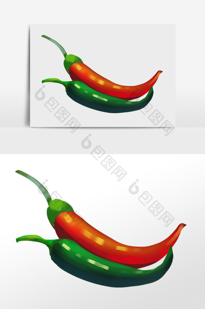 有机蔬菜新鲜菜椒插画图片图片