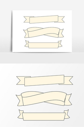飘带丝带矢量元素