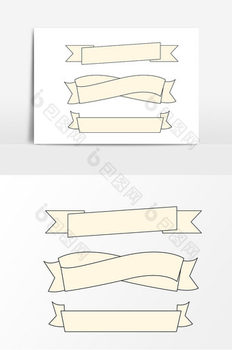 飘带丝带矢量元素图片