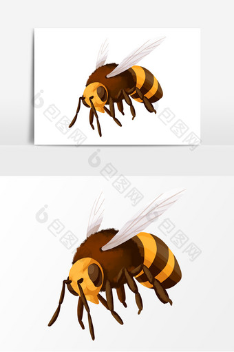 手绘昆虫蜜蜂元素图片