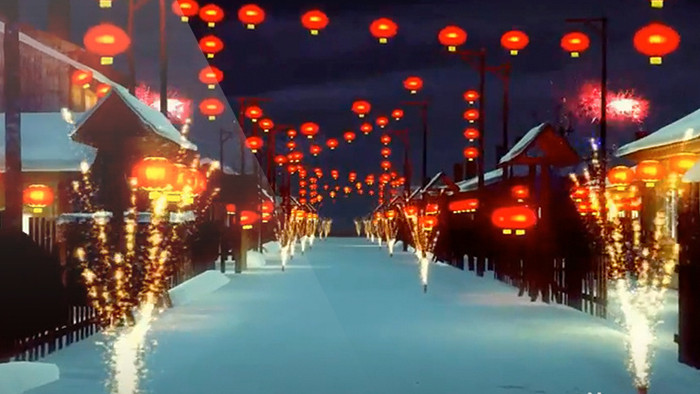 中国风格元宵节背景视频展示