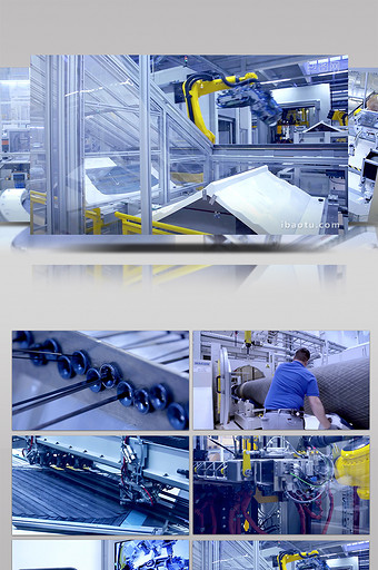 炫酷大气工厂生产加工背景 视频素材图片
