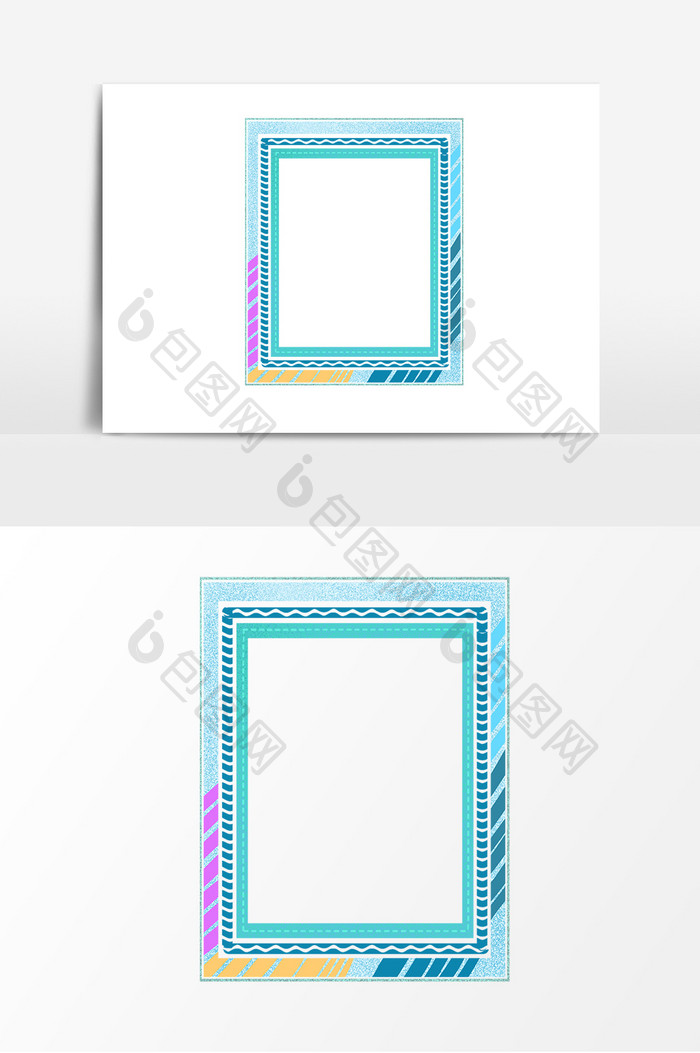 条纹小清新手绘边框图片手绘相框