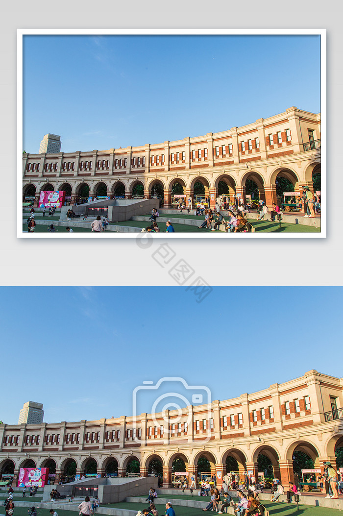 大气天津民园广场摄影图图片
