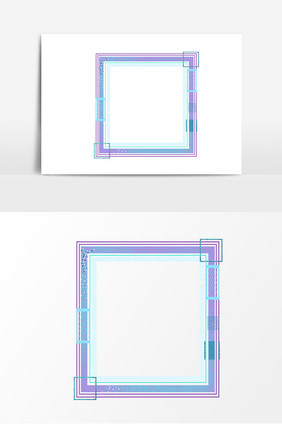 几何方形元素边框相框