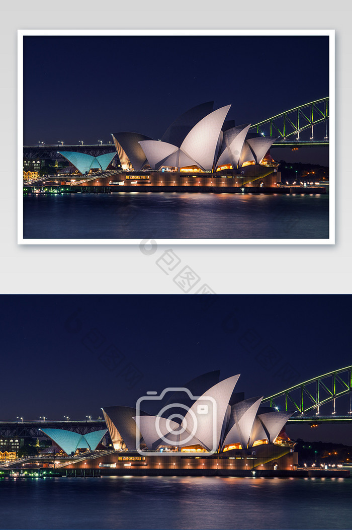 澳大利亚悉尼歌剧院高清夜景摄影图片