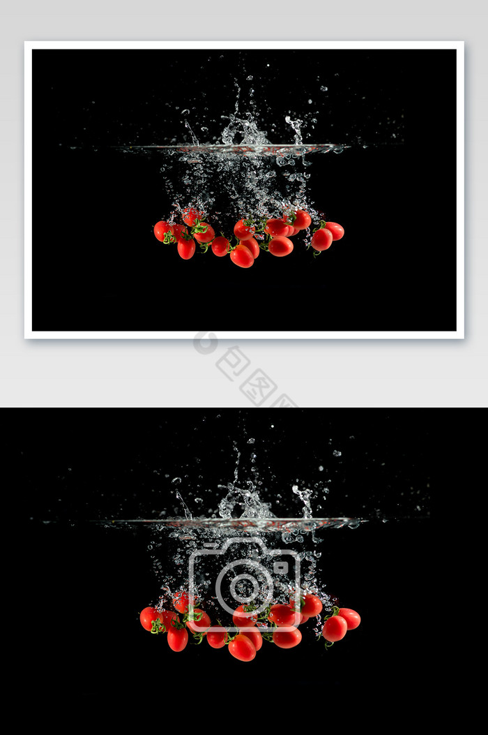 熟透小番茄圣女果创意水花摄影图片图片