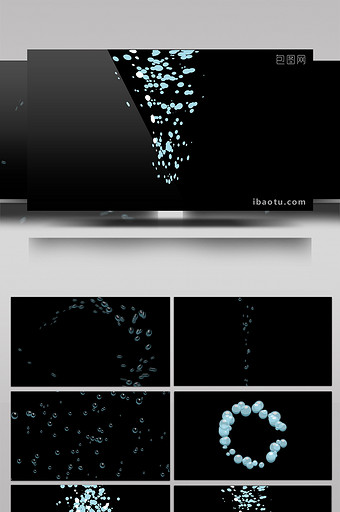 9款MG气泡动画带通道特效元素素材视频图片