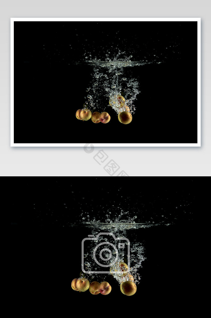 三华李甜李创意水下摄影图片图片
