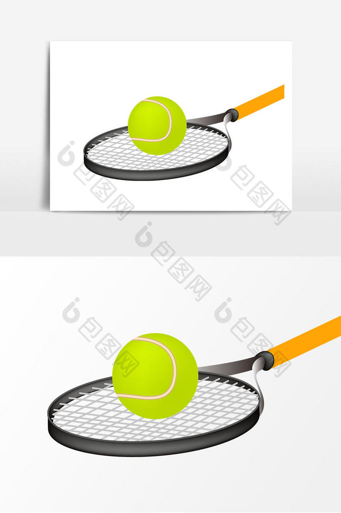 网球球拍矢量元素