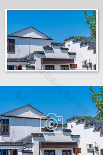 新农村建筑风格中式民宿高清摄影图图片