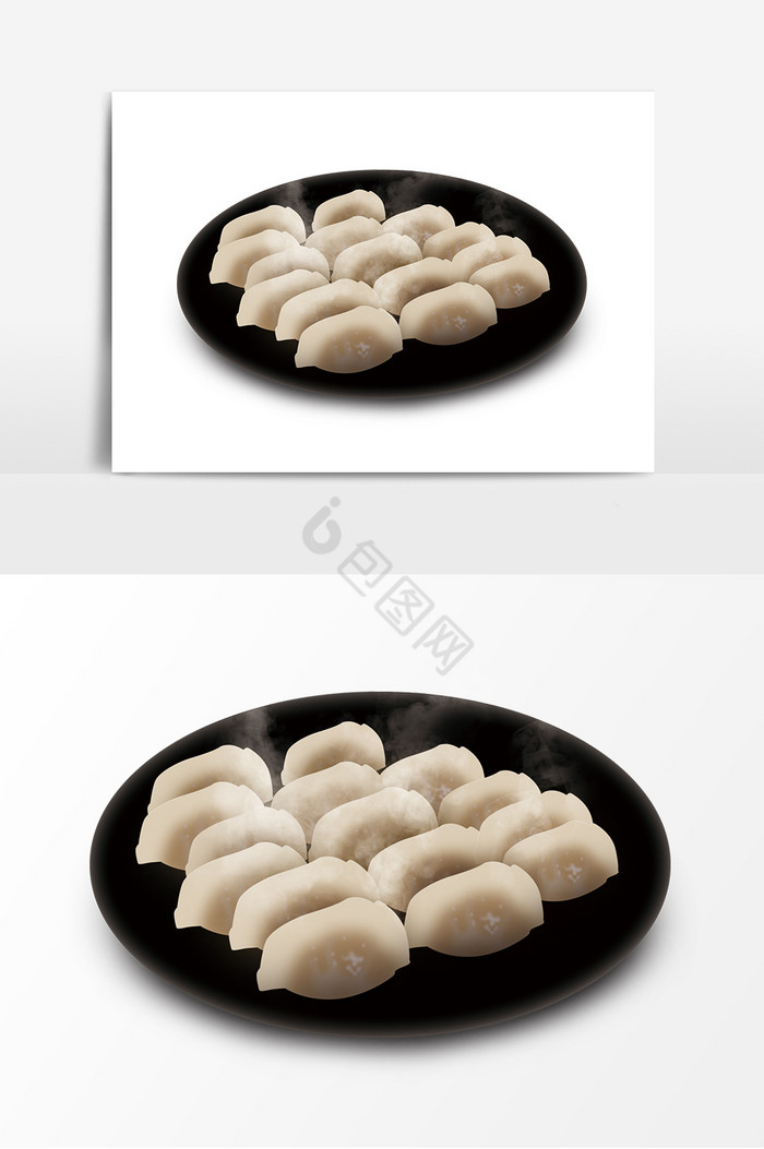 晶莹剔透饺子新鲜出炉的饺子图片