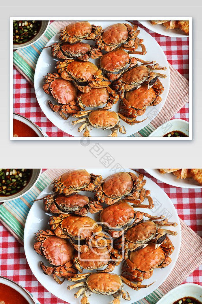 家宴螃蟹明亮系摄影图片