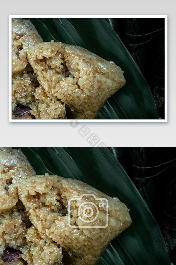 鲜肉粽子中美味的猪肉粽子摄影图图片
