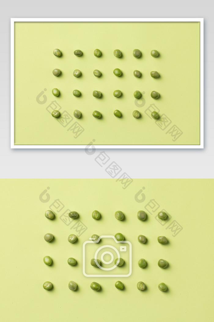 绿色清新淡雅蔬菜豌豆创意摄影图片
